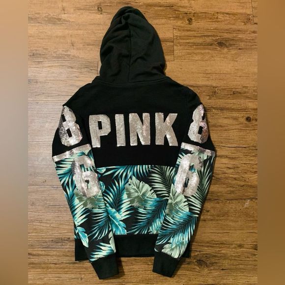 Victoria’s Secret Pink Bling Fern Limited Edition Hoodie XS - Picture 2 of 12